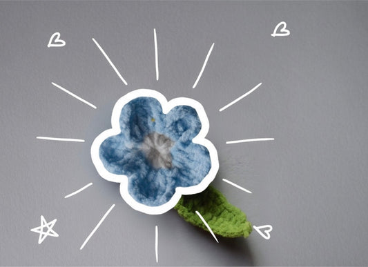 Crochet HairClip (Single Flower)