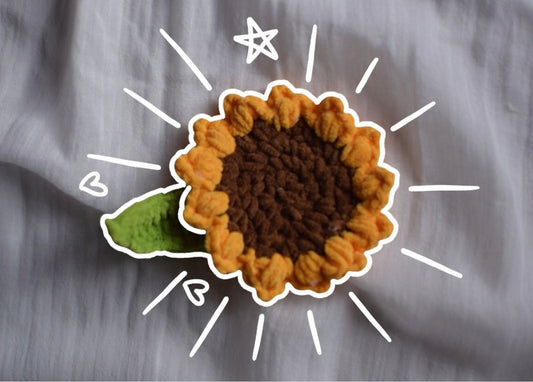 Crochet Sunflower Clip